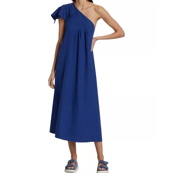 NWT | FARM Rio Leaf One-Shoulder Midi Dress | Size XL - Picture 6 of 8